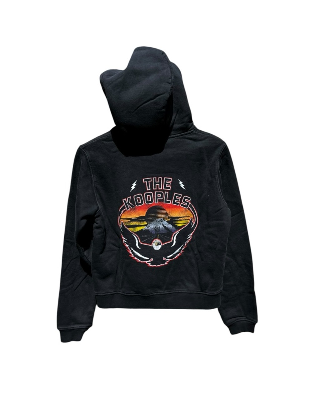 🌻NEW w/tag The Kooples Paris Black Graphic Eagle Sunset Hoodie Size M $250 Ret.